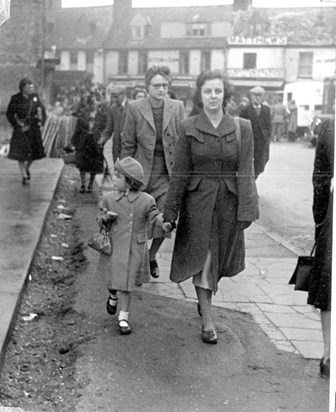 Stella with Anne in Spalding 1948
