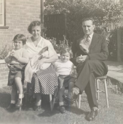 John's first Sunday (Mum wrote this on the back of the photo)