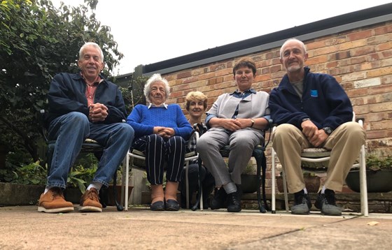 September 2019 on the recently expanded patio at Primrose Villas