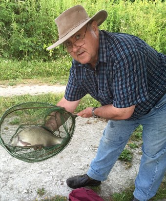 Bill fishing at Passies pond