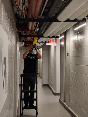 Karl installing fiber conduit at 382 Central Park West in March 2024. Always willing to help, thank you so much!