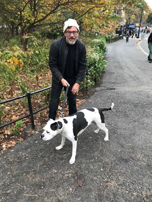 Walking in Prospect Park Nov 2024… had so many lovely walks n talks with Karl and then Rocket joined the walk when he adopted him. So fun! 