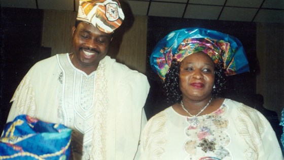 Bamidele and his loving wife