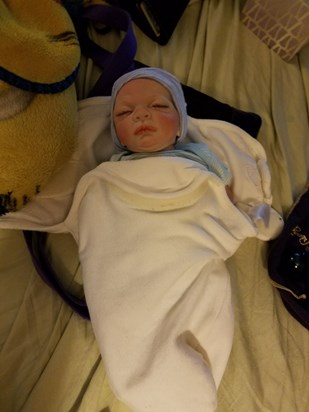 This is a reborn baby made to be the identical doll version of what my son weighed and looked like
