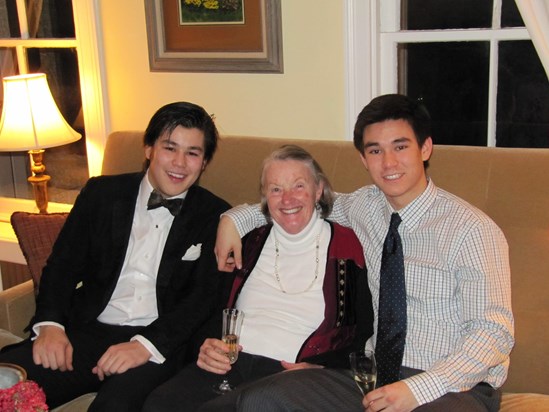 Jan with grandsons Jared and Simon