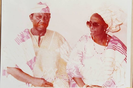 With her husband Pa John Adekunle Adebowale