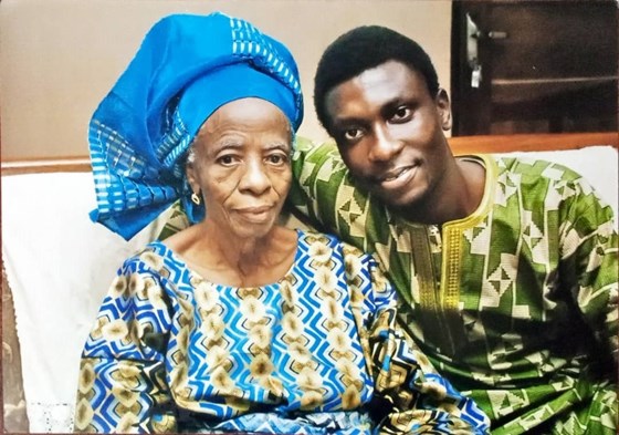 Grandma with Deji Adenihun