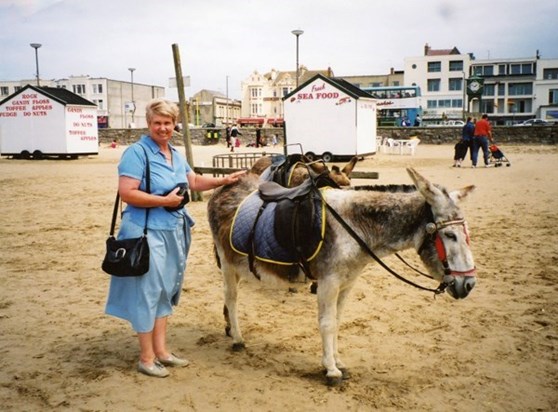 2001, Weston-Super-Mare, on the beach with a friend