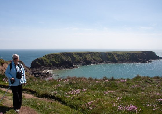 2010 - A lovely day in May, Val on the Pembrokeshire Coastal Path, the year after she spent six weeks in Addenbrooke’s having had brain surgery and meningitis