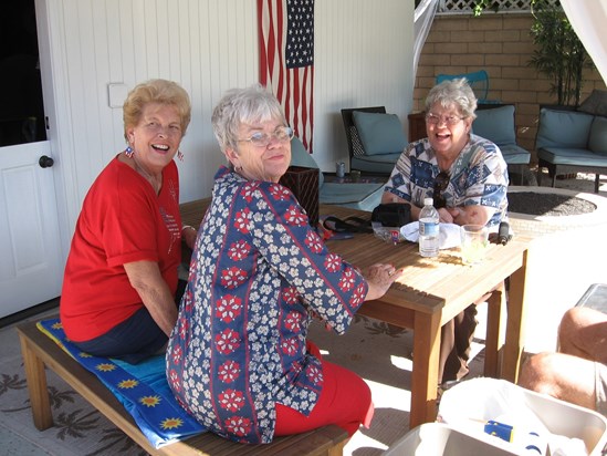 4th of July, Huntington Beach, with sister Deanne and Mary Hicks