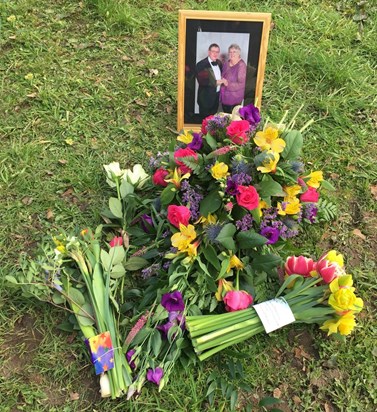 Floral tributes for Colin Bloomfield