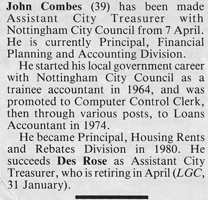 John's Promotion Notice 1985