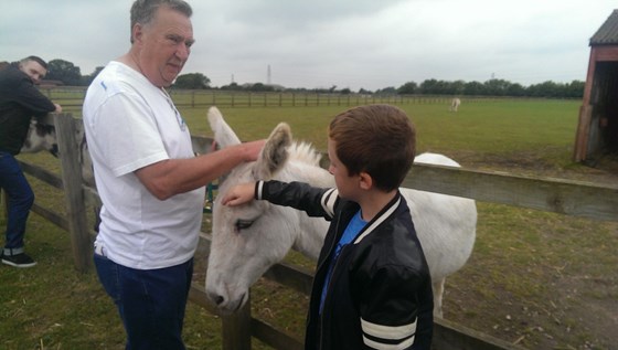 With Adam at Redwings sanctuary, Fritton 2014
