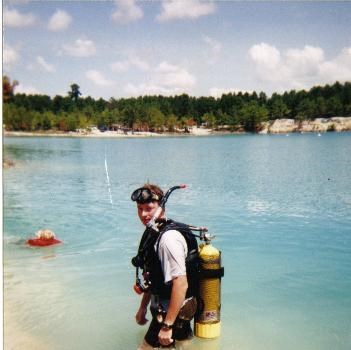 Travis scuba diving 2003