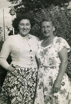 With mother (circa 1950s)