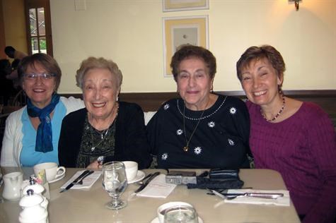 With American cousins Phyllis, Josie and Marlene, New  York, 2008