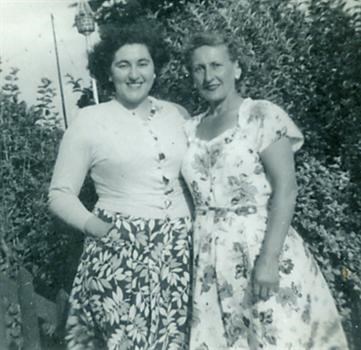 With mother on 24th Birthday, August 1952