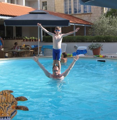 Acrobatics in the Pool in Croatia
