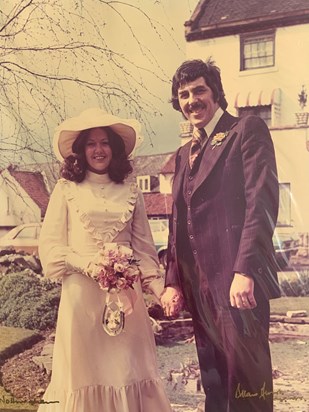 Mum and Dad's wedding day, Nottingham 1975
