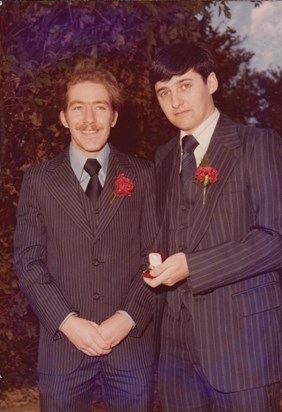 Eddie Blake & Chris Lynch 1978 my best man at my first marriage