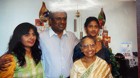 Amma with her two Daughters and eldest son 