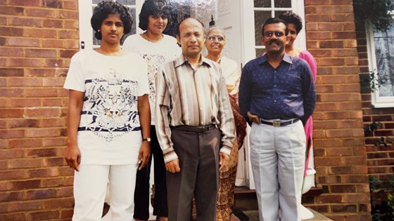 Aravindan visiting Amma in London 