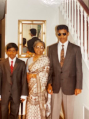  Amma with grand sons -Jit and Jayan 
