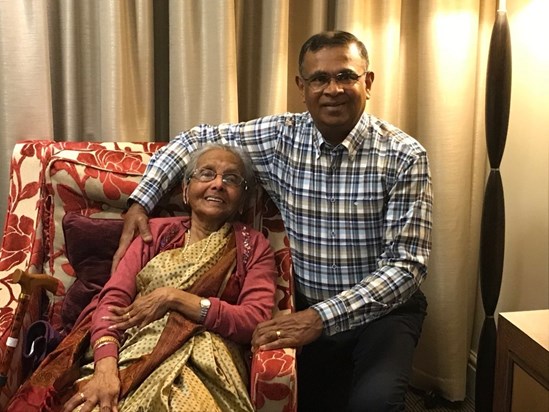 With Vasantha on her 95th Bday
