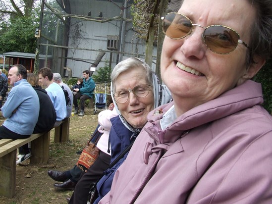 Mum with her sister Eileen