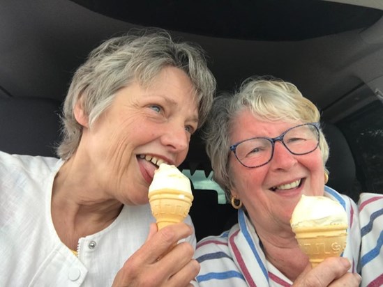 Elaine and Sandie. She loved Mr. Whippy 