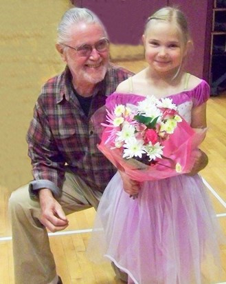 Bwana & his granddaughter Adelaide at her Jun 2012 dance recital! She loved the flowers he gave her!