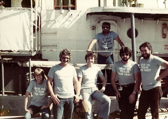 Hoppy with some of his 1978 sea test gang