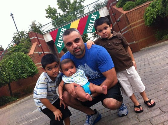 Ajmal, Daddy, Elias with baby Edrees