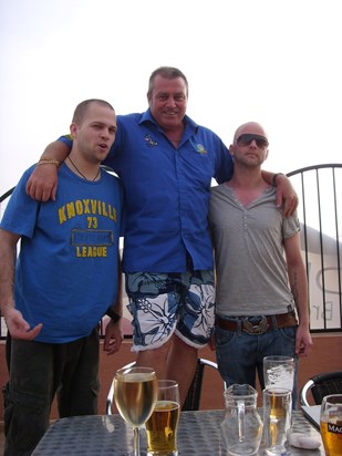 Ron with his two sons, Nick (L) and Aaron (R) in Quesada, Spain May 2009