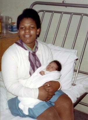 Mum holding Sandra - 1969