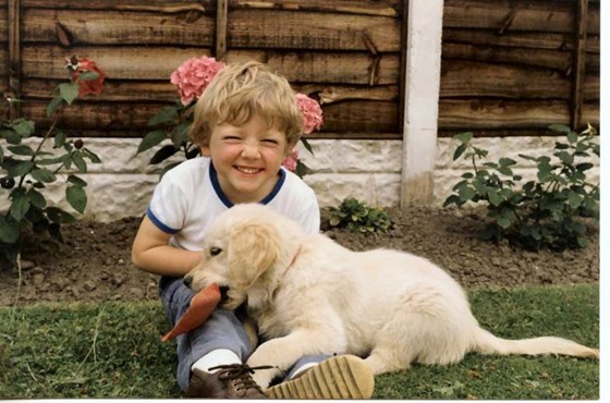 John with Sophie puppy