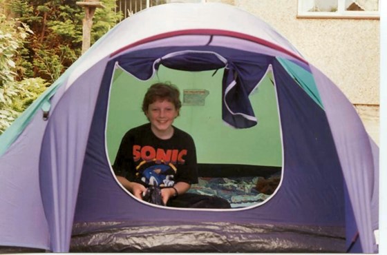 John's first tent