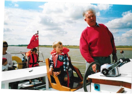 Cruising lessons for Jay on the River Alde.  2004