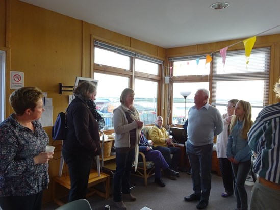 Bill Briggs at Fitting Out Supper, Slaughden Sailing Club, 15th April 2017.