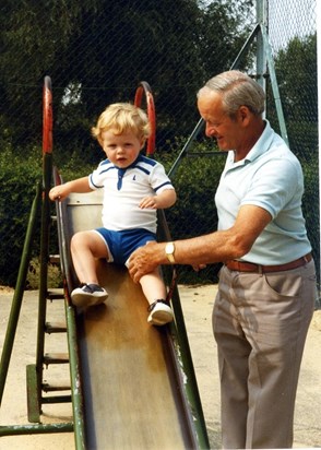 Grandad and me (grandson Jonathan) as a boy.