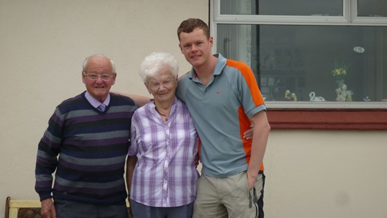 With my Grandad and Lilian whilst doing a cycle tour of the South West