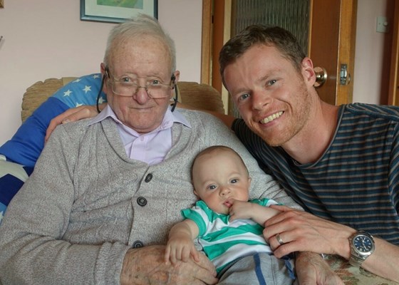Harold with Grandson Jonathan & Great Grandson Will
