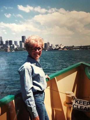 June in Australia - she loved to travel