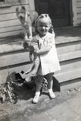 Little Junie - always with the animals she adored