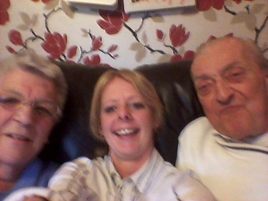 December 2017 our daughter with my Mum and Dad, together again........love Mum and Dad xx