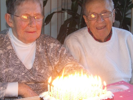 87 candles burning strong, just like Anne & Paul's love for each other