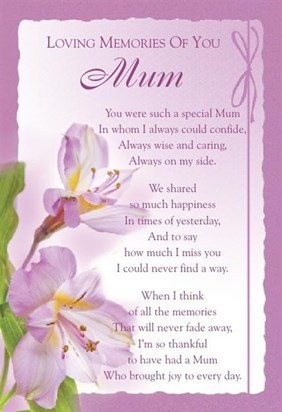 Thinking of you Mum