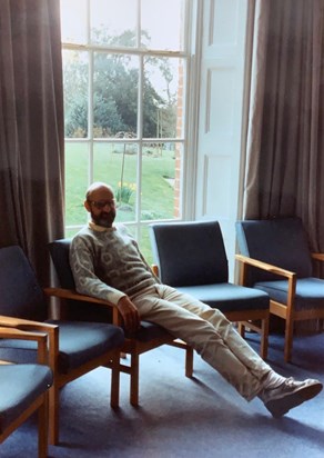 John relaxing at the Holland House retreat centre. We had many wonderful conferences there