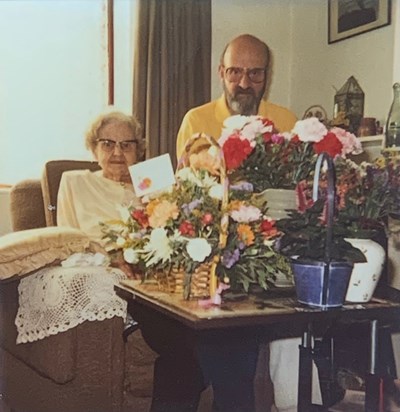 John with his mum