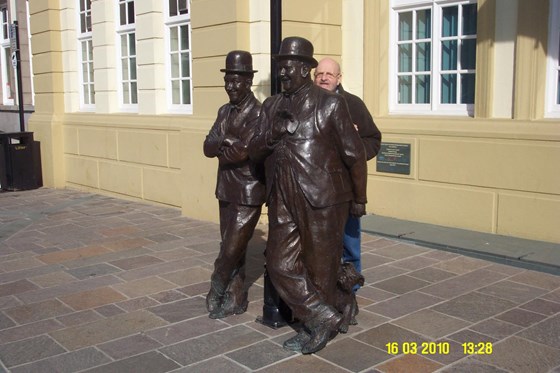 John with Laurel and Hardy